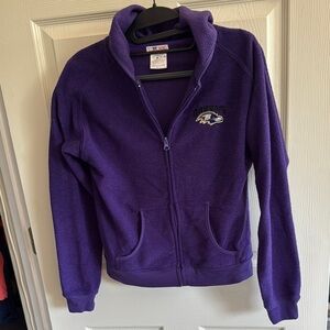 Purple NFL Ravens Fleece Zip-Up Jacket